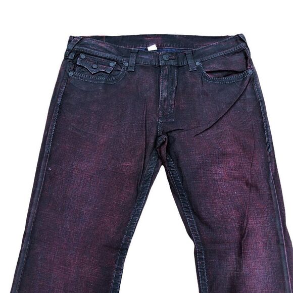 True Religion Jeans Size 40 STRAIGHT BIG T Black/Red - Picture 14 of 15
